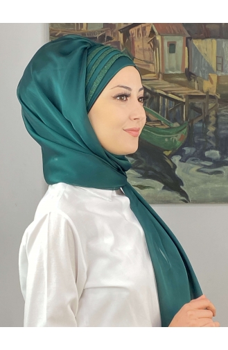 على استعداد لارتداء التوربان أخضر زمردي 4SAL30-12
