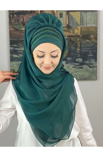 Smaragdgrün Praktischer Turban 4SAL30-12