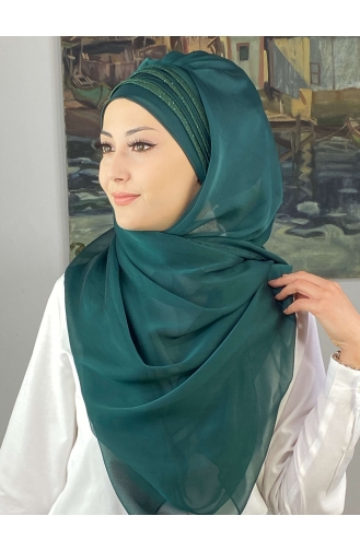 على استعداد لارتداء التوربان أخضر زمردي 4SAL30-12