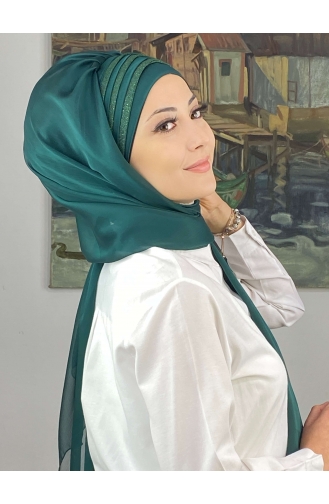 على استعداد لارتداء التوربان أخضر زمردي 4SAL30-12