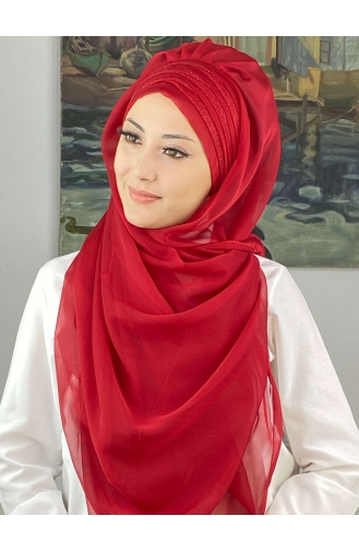 Red Ready to Wear Turban 4SAL30-13