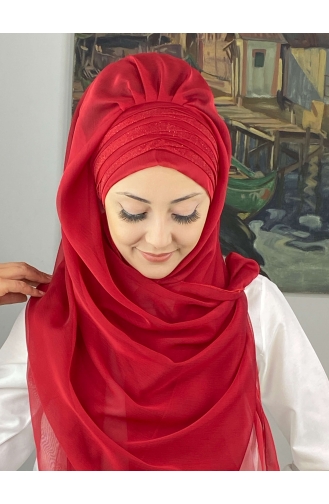 Red Ready to Wear Turban 4SAL30-13