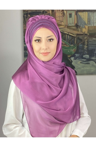 Turban Pret-a-Porter Couleur Lilas 4SAL30-01