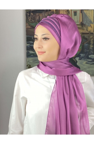 Turban Pret-a-Porter Couleur Lilas 4SAL30-01