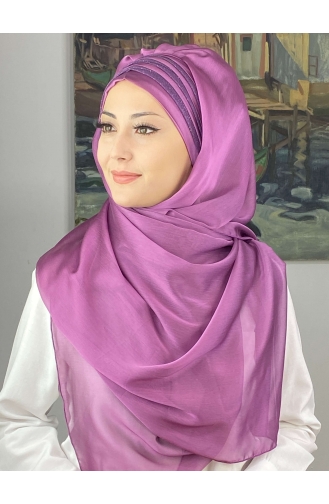 Mauve Ready to wear Turban 4SAL30-01