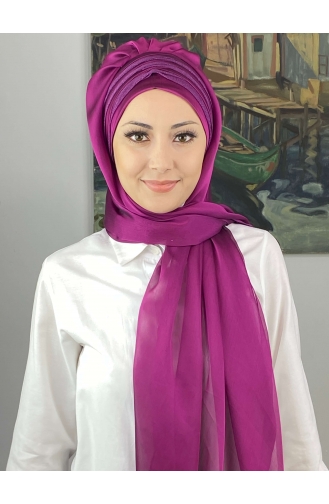 Fuchsia Ready to Wear Turban 4SAL30-02