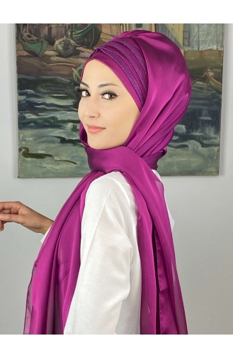 Fuchsia Ready to Wear Turban 4SAL30-02