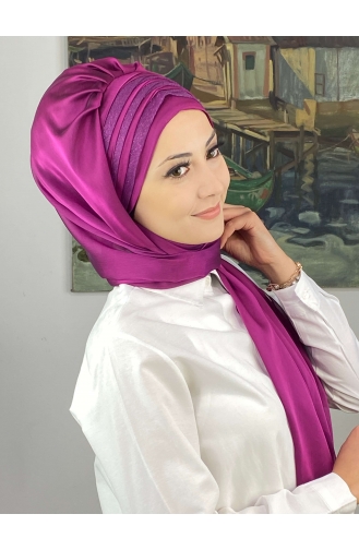 Fuchsia Ready to Wear Turban 4SAL30-02