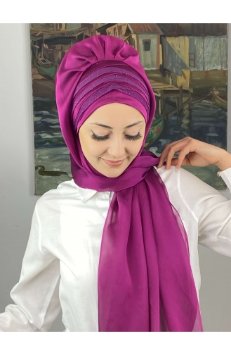 Fuchsia Ready to Wear Turban 4SAL30-02