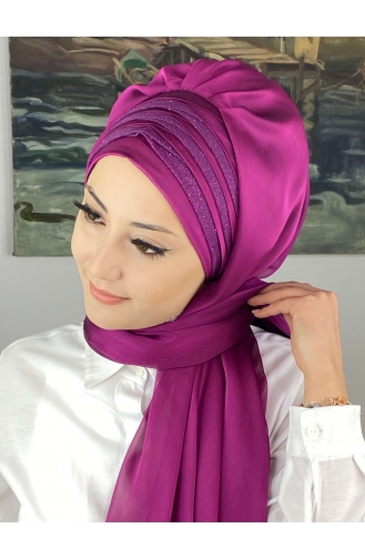 Fuchsia Ready to Wear Turban 4SAL30-02