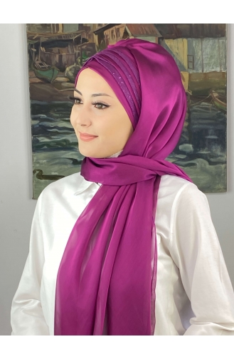 Fuchsia Ready to Wear Turban 4SAL30-02