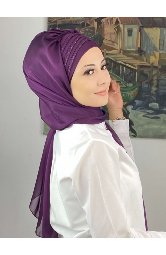 Dark Purple Ready to wear Turban 4SAL30-03