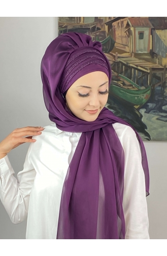 Dark Purple Ready to Wear Turban 4SAL30-03