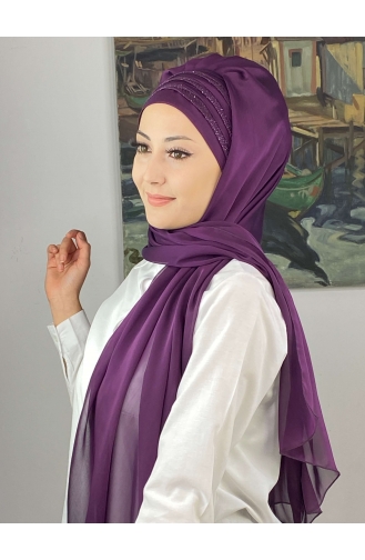 Dark Purple Ready to Wear Turban 4SAL30-03