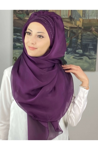 Dark Purple Ready to Wear Turban 4SAL30-03