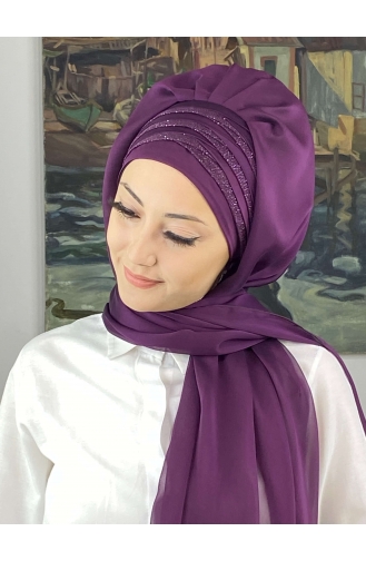 Dark Purple Ready to wear Turban 4SAL30-03