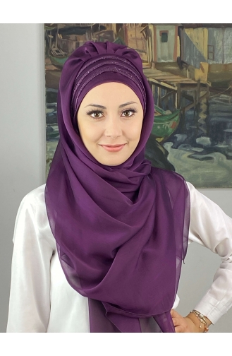 Dark Purple Ready to wear Turban 4SAL30-03