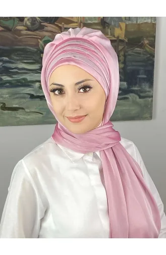 Pulverpink Praktischer Turban 4SAL30-04
