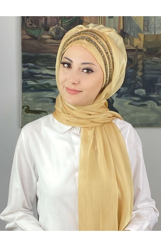 Light Gold Ready to Wear Turban 4SAL30-07