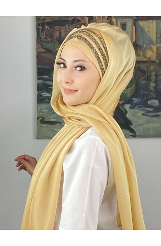 Light Gold Ready to Wear Turban 4SAL30-07