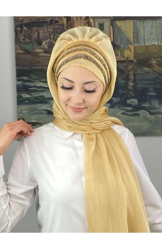 Light Gold Ready to Wear Turban 4SAL30-07