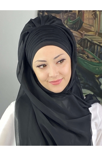 Black Ready to Wear Turban 4SAL15-11