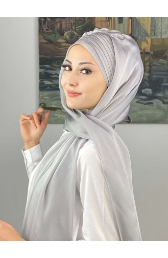 Light Gray Ready to Wear Turban 4SAL15-01