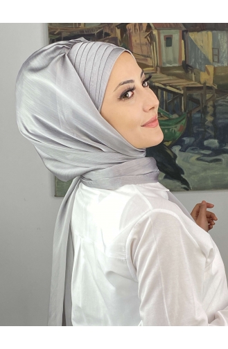 Light Gray Ready to Wear Turban 4SAL15-01