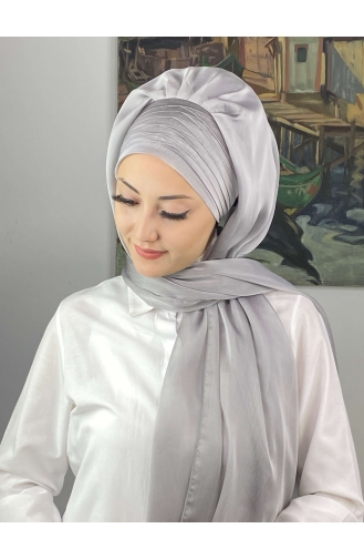 Light Gray Ready to Wear Turban 4SAL15-01