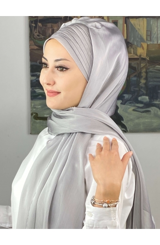 على استعداد لارتداء التوربان رمادي فاتح 4SAL15-01
