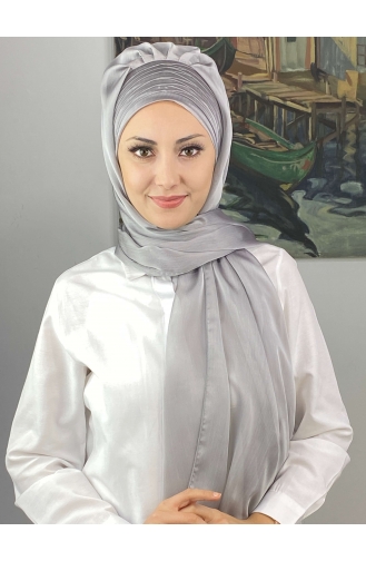 Light Gray Ready to Wear Turban 4SAL15-01