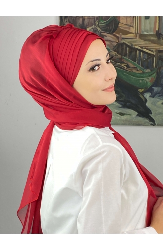 Red Ready to Wear Turban 4SAL15-02