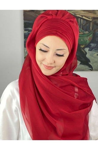 Red Ready to Wear Turban 4SAL15-02