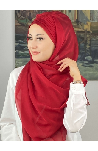 Red Ready to Wear Turban 4SAL15-02