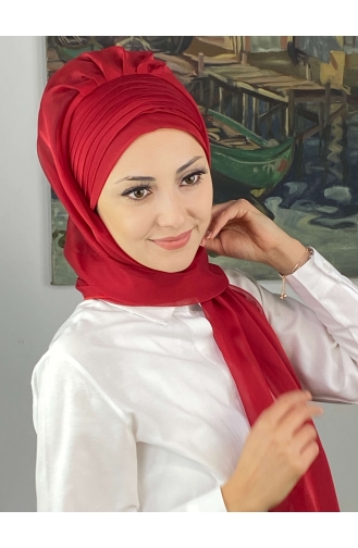 Red Ready to Wear Turban 4SAL15-02