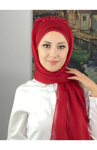 Red Ready to Wear Turban 4SAL15-02