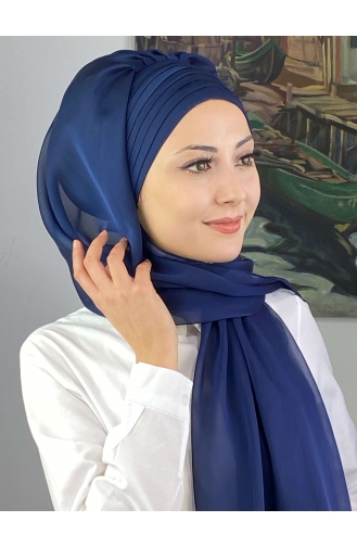 Turban Pret-a-Porter Bleu marine clair 4SAL15-03