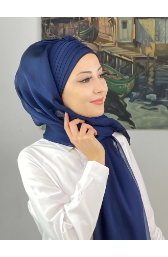 Light Navy Blue Ready to wear Turban 4SAL15-03