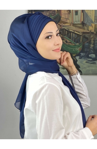 Turban Pret-a-Porter Bleu marine clair 4SAL15-03