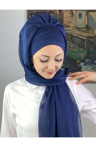 Turban Pret-a-Porter Bleu marine clair 4SAL15-03