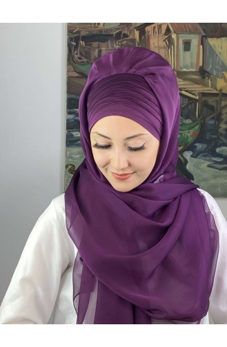 Dark Purple Ready to Wear Turban 4SAL15-04