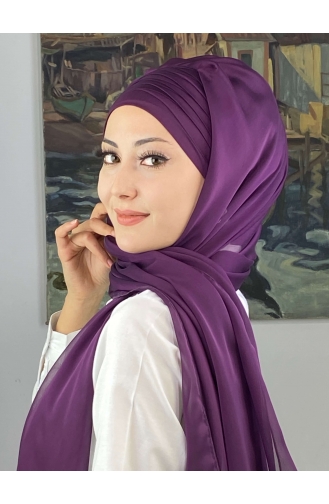 Dark Purple Ready to Wear Turban 4SAL15-04