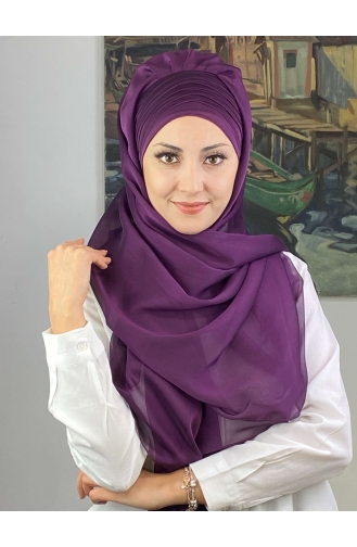 Dark Purple Ready to wear Turban 4SAL15-04