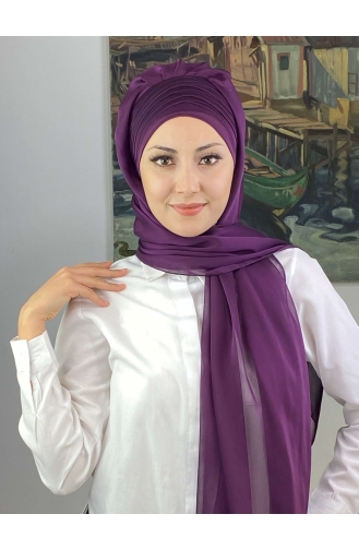 Dark Purple Ready to Wear Turban 4SAL15-04