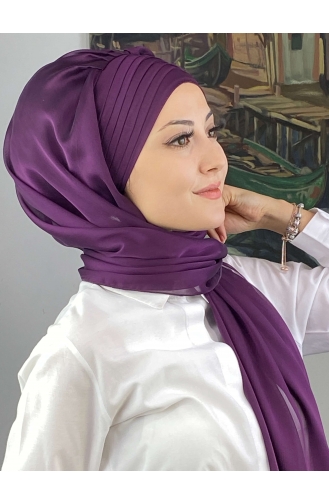 Dark Purple Ready to wear Turban 4SAL15-04