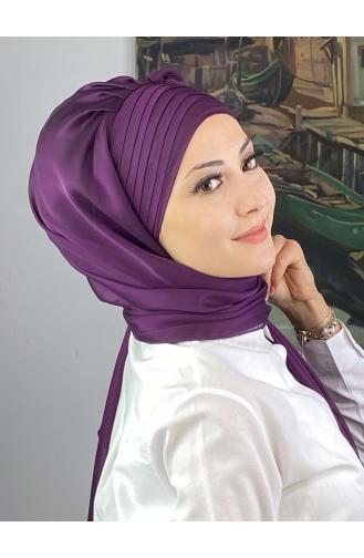 Dark Purple Ready to wear Turban 4SAL15-04