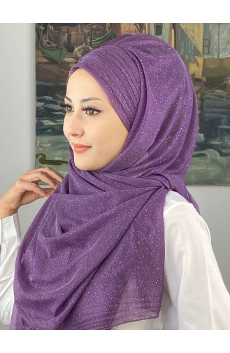 Turban Pret-a-Porter Couleur Lilas 4SAL44-01