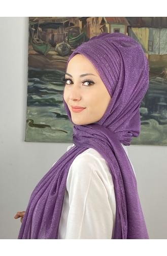 Turban Pret-a-Porter Couleur Lilas 4SAL44-01