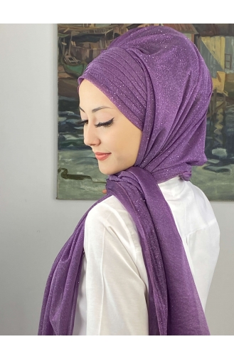 Turban Pret-a-Porter Couleur Lilas 4SAL44-01