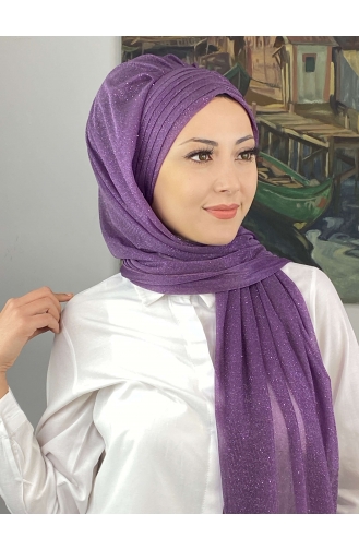 Turban Pret-a-Porter Couleur Lilas 4SAL44-01